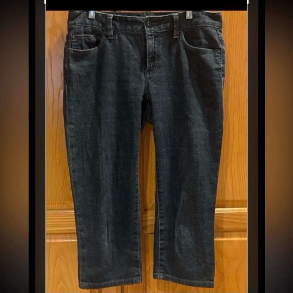 LOFT Capri Blue Denim Jeans Stretch Medium Size Petites 6P